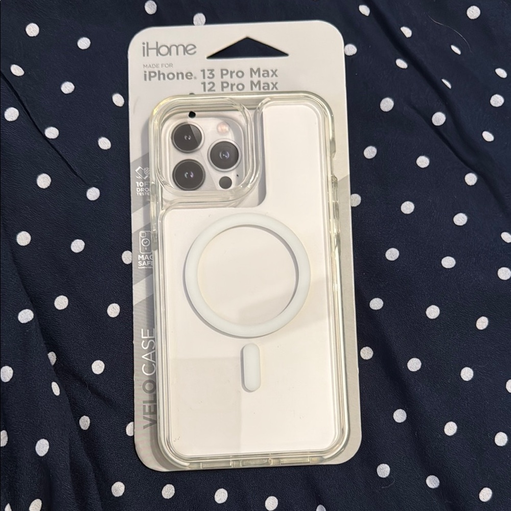 iHome White MagSafe-Compatible Case for iPhone 12 Pro Max